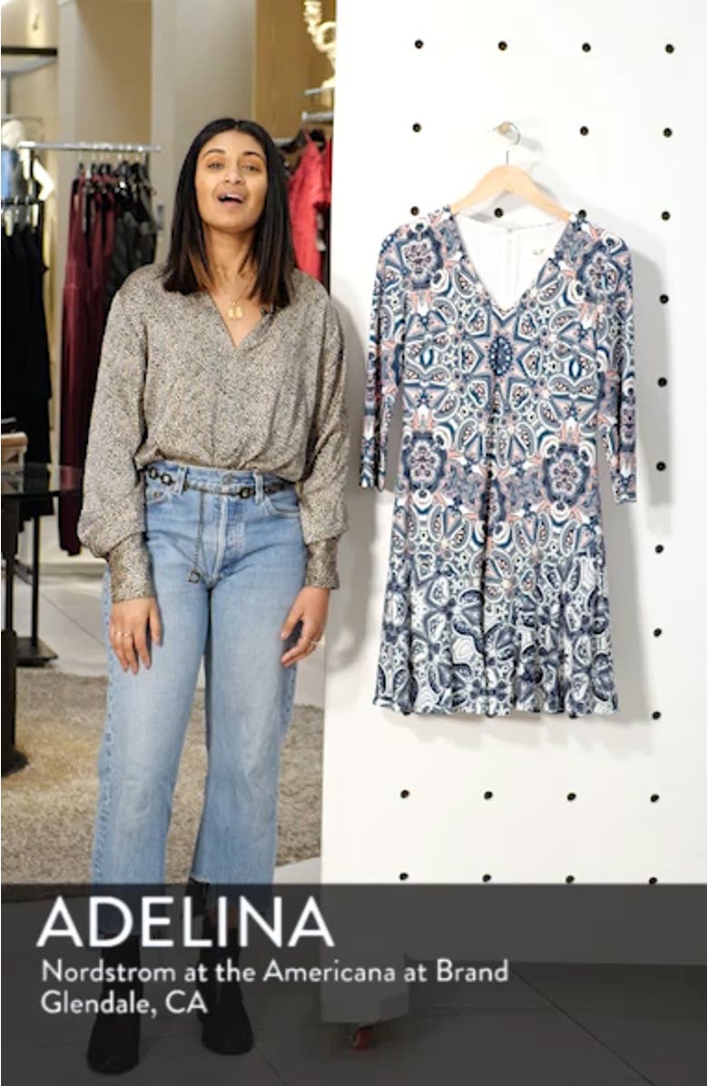 Print Knit A-Line Minidress, sales video thumbnail