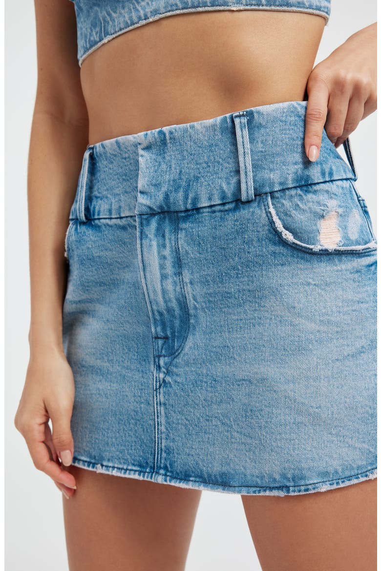 Micro Denim Miniskirt, Alternate, color, INDIGO357