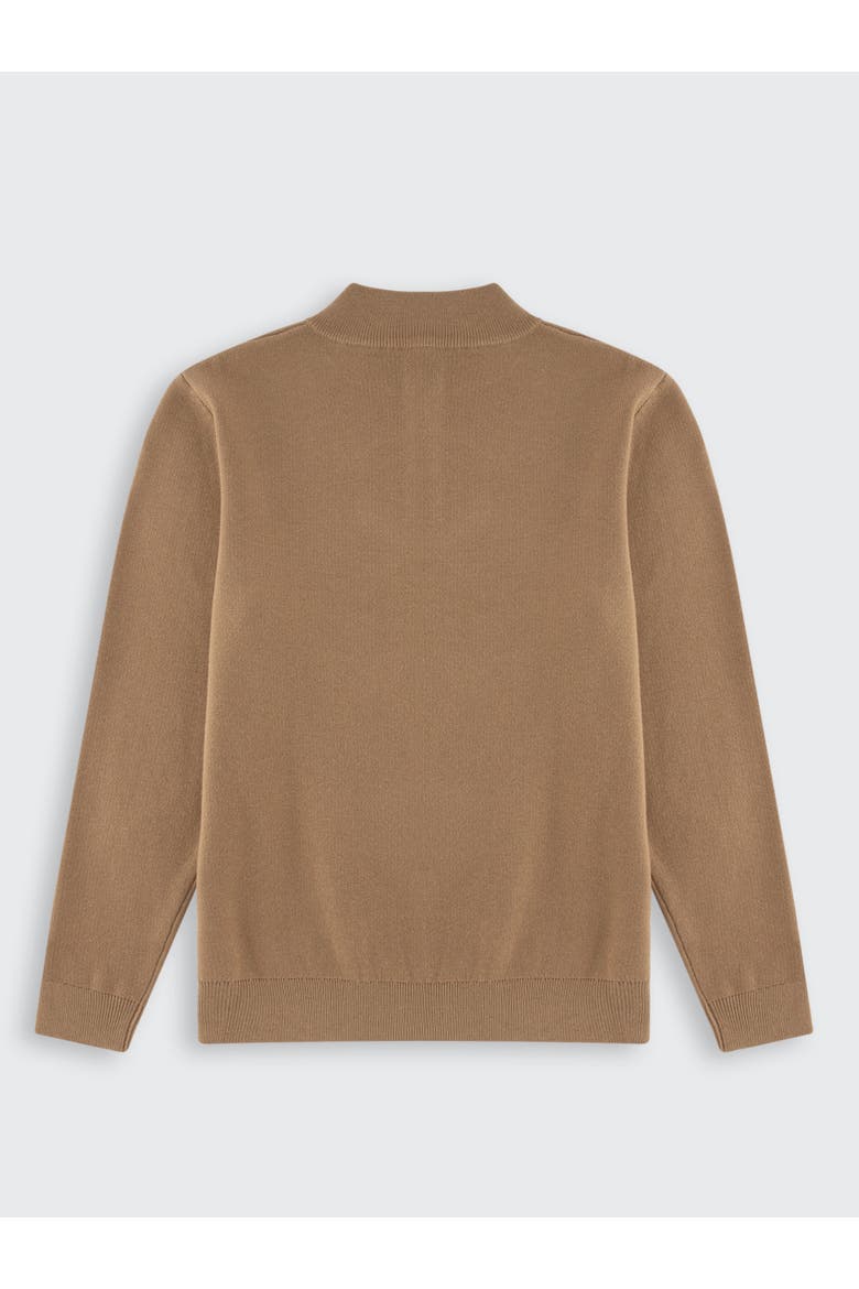 Huxley Quarter Zip Sweater, Alternate, color, Mocha