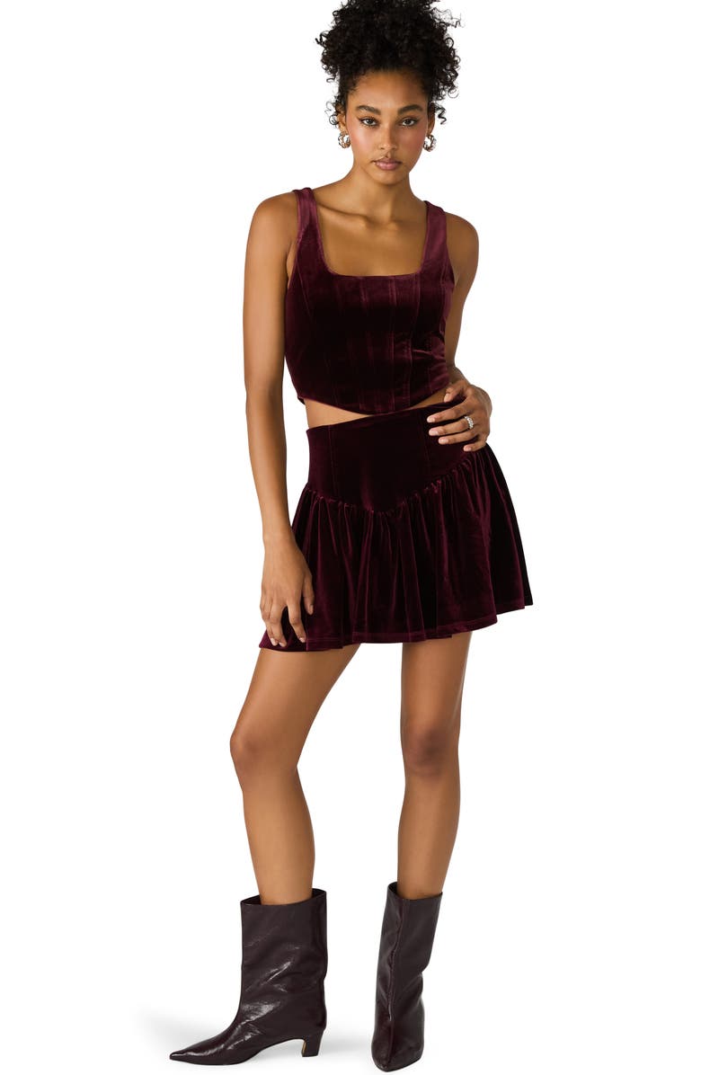 Steve Madden Aryanna Velvet Tank, Alternate, color, Velvet Wine