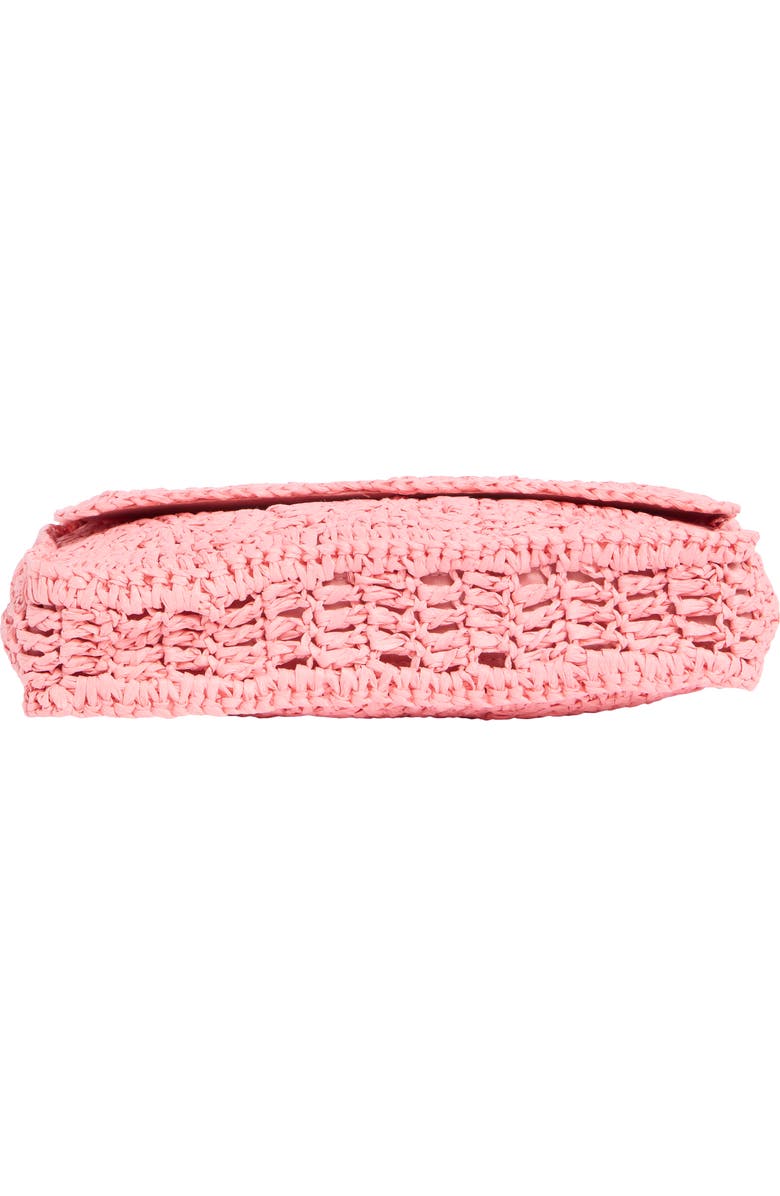 Collection XIIX Crochet Squares Raffia Shoulder Bag, Alternate, color, Peach
