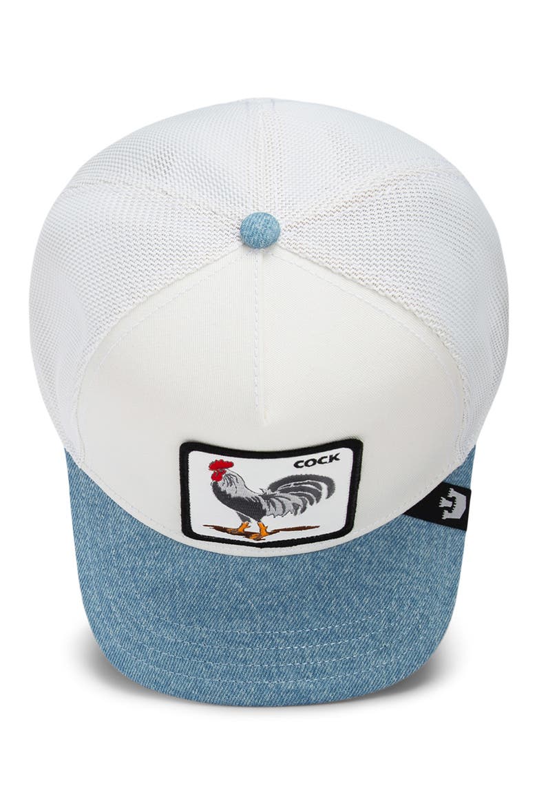 Rooster Patch Snapback Baseball Cap, Alternate, color, WHITE