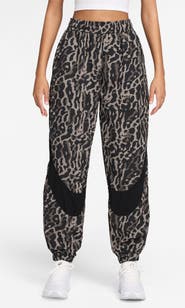 Nike Leopard Print Nylon Sweatpants
