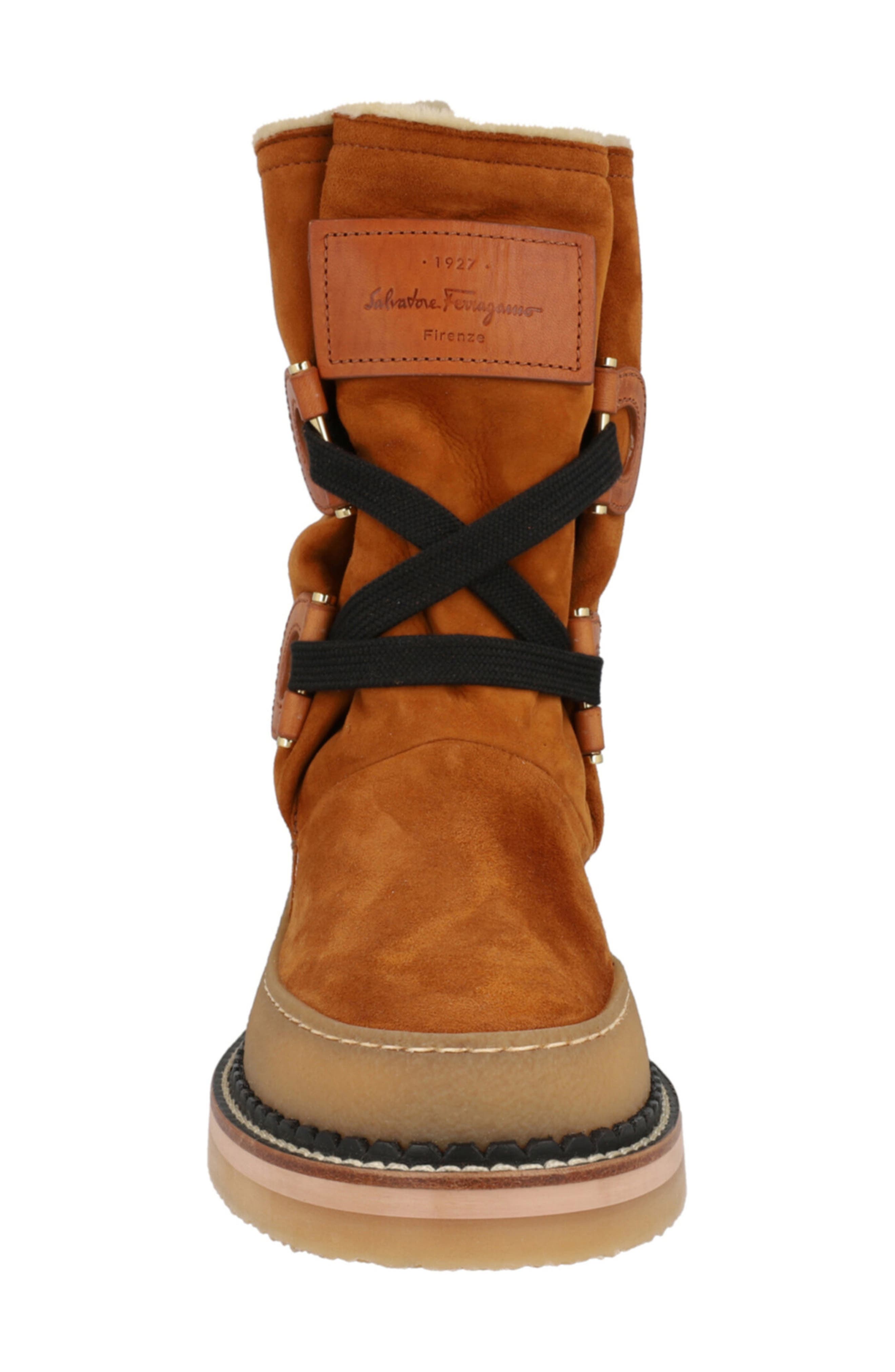 FERRAGAMO Celeno Genuine Shearling Lined Suede Boot, Alternate, color, 