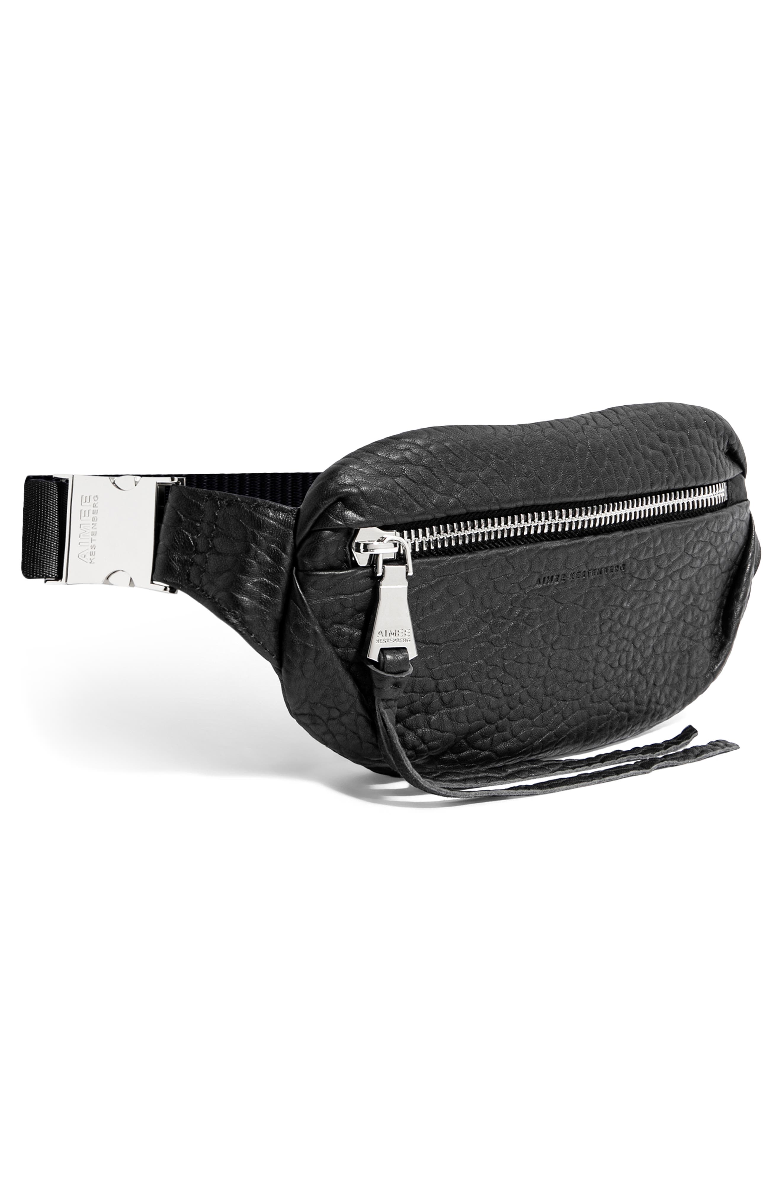 AIMEE Milan Leather Belt Bag, Alternate, color, 