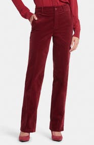 NYDJ Straight Leg Velveteen Trouser Pants