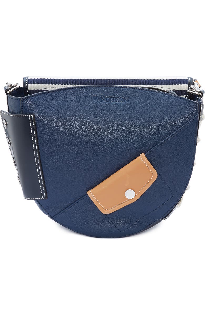 JW Anderson Small Bike Leather & Canvas Crossbody Bag, Alternate, color,