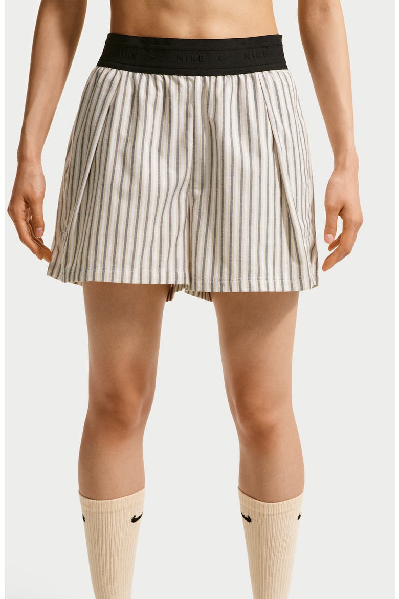 Striped Performance Shorts, Alternate, color, LINEN/ LINEN/ BLACK