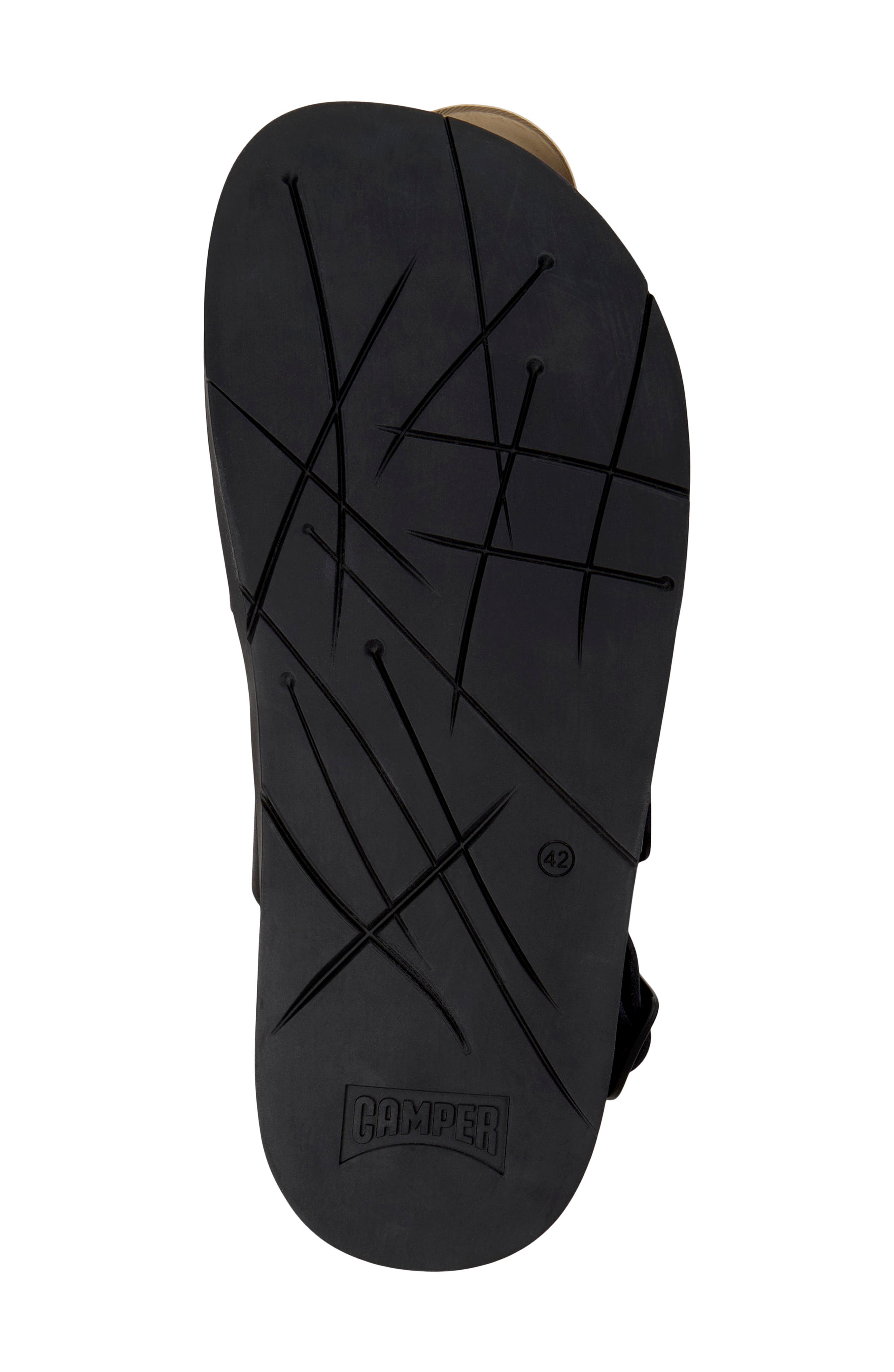 Camper Lluc Two Strap Sandal, Alternate, color, Black