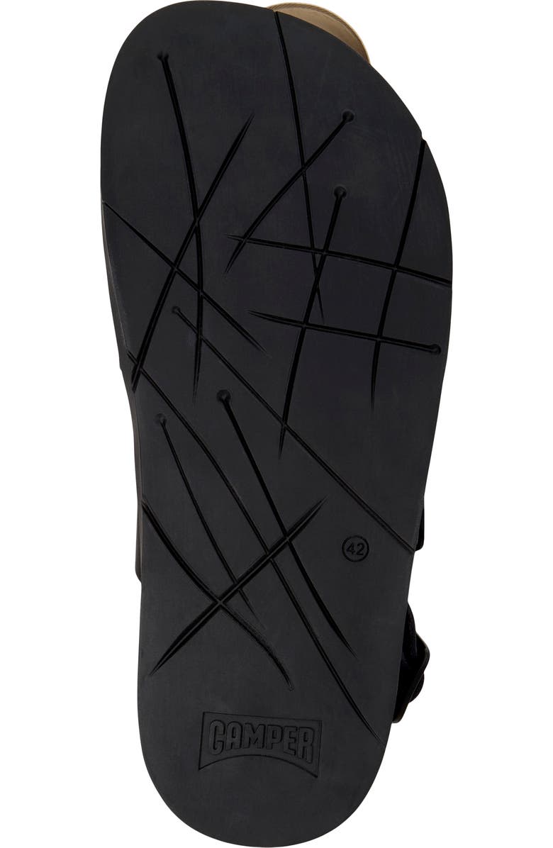 Camper Lluc Two Strap Sandal, Alternate, color, Black