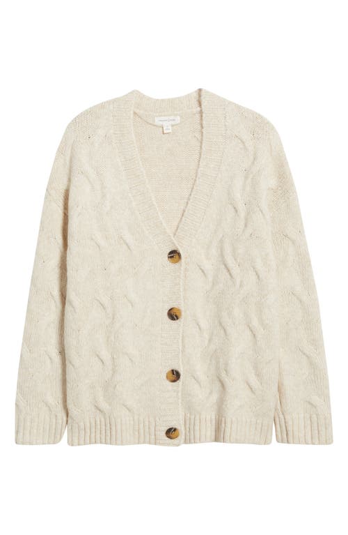 Treasure & Bond Oversize Cable Stitch Cardigan In Brown