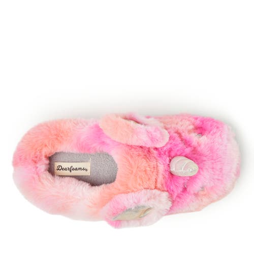 Dearfoams Kids' Peyton Animal Slip-on Clog Slipper In Multi