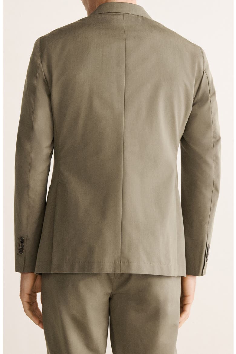 Slim Fit Cotton & Wool Jacket, Alternate, color, KHAKI GREEN