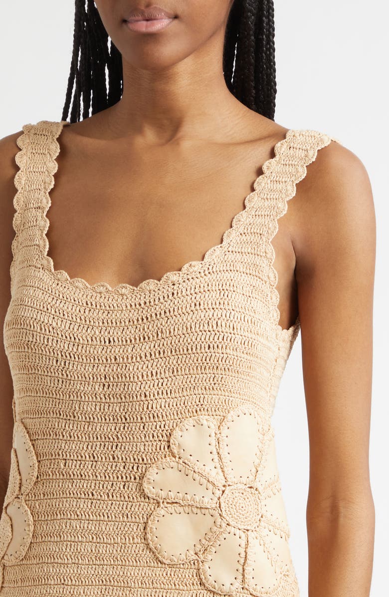 Ramy Brook Cara Floral Cotton Crochet Minidress, Alternate, color, 