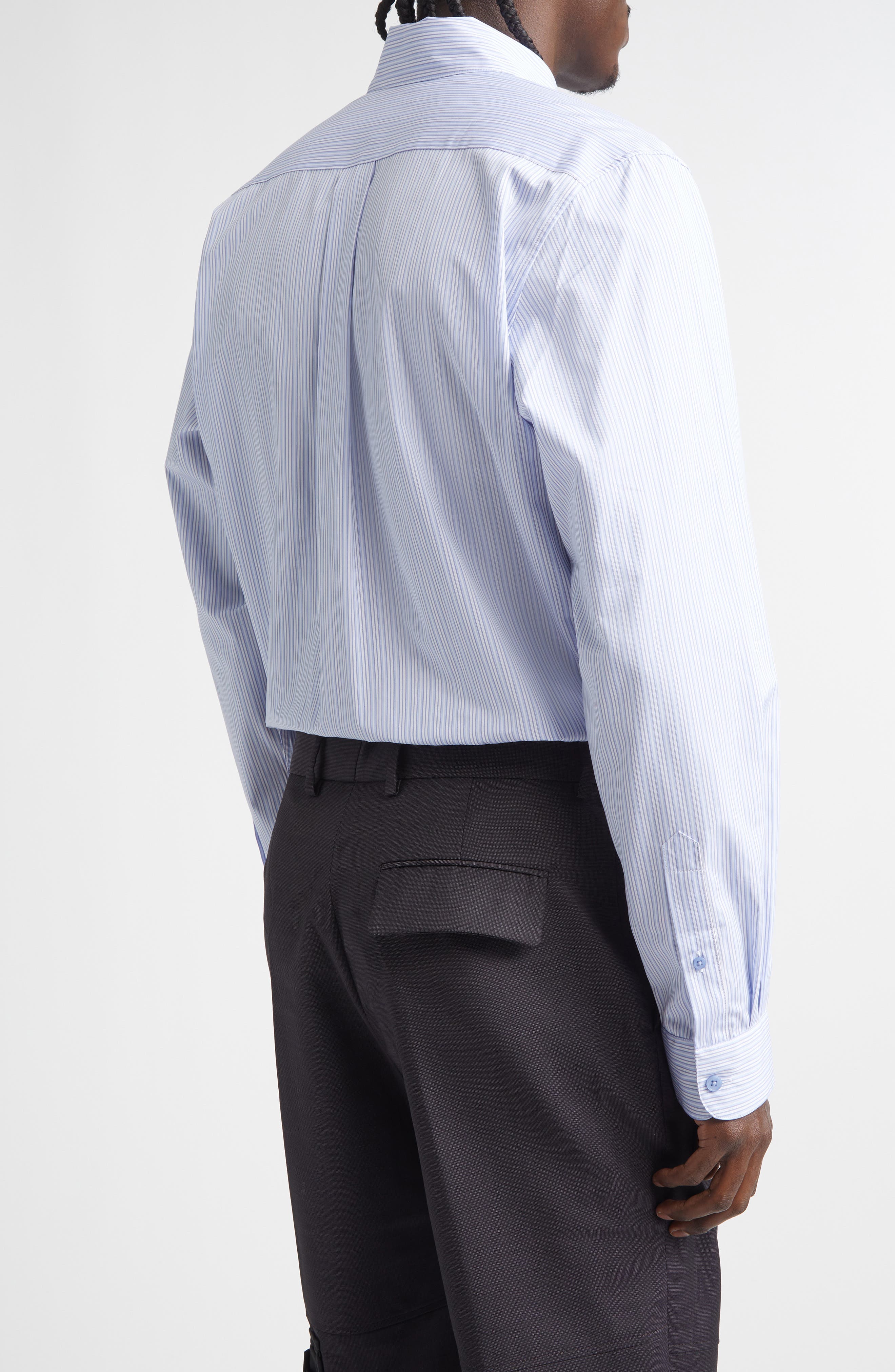 Classic Logo Stripe Button-Up Shirt - image 2