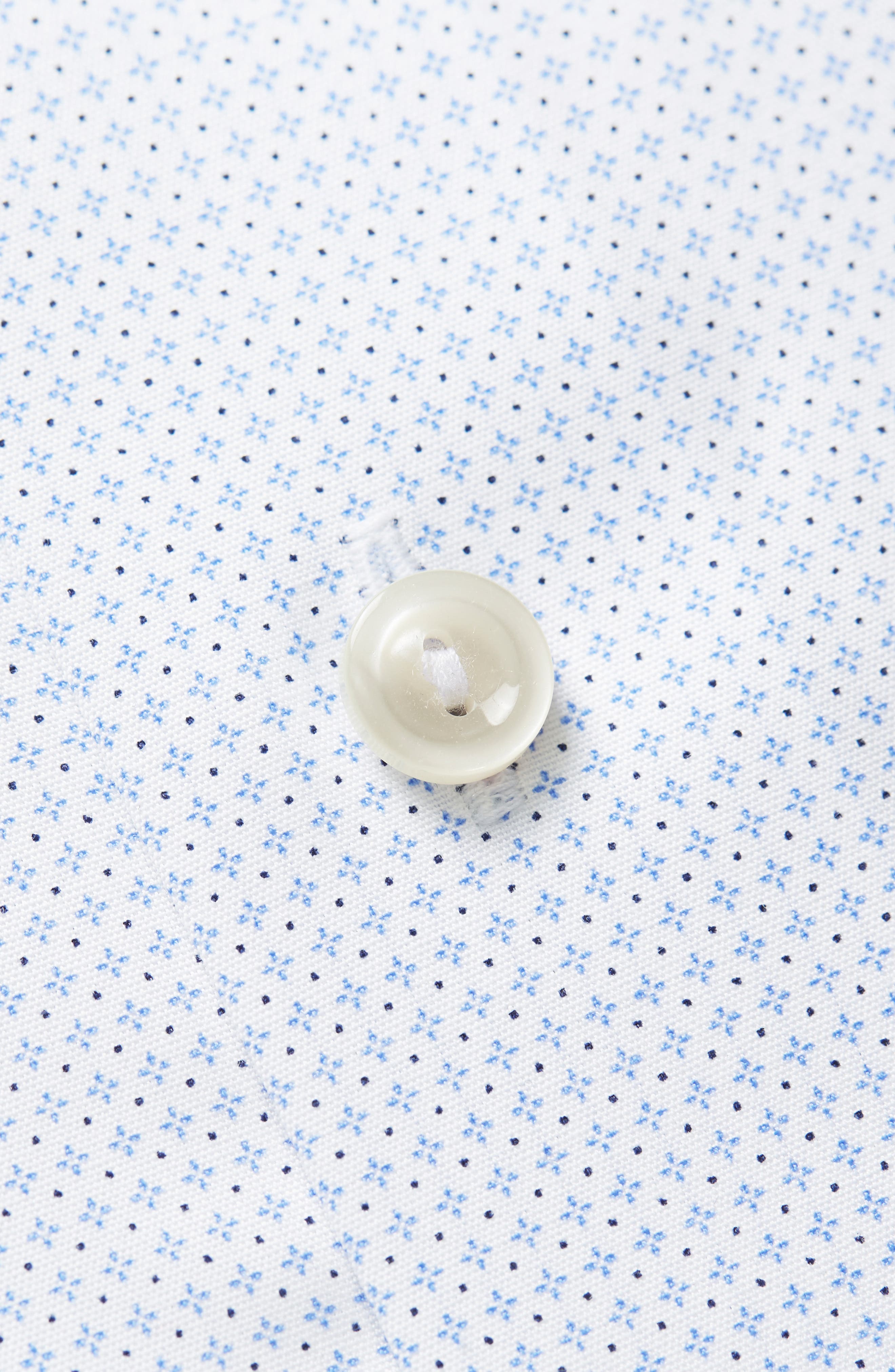 Slim Fit Dot Print Dress Shirt - image 2