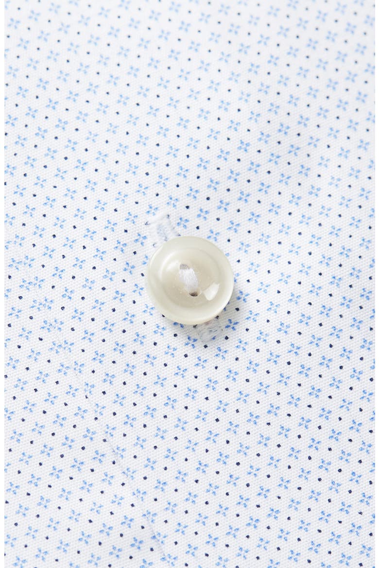 Slim Fit Dot Print Dress Shirt, Alternate, color, LT BLUE