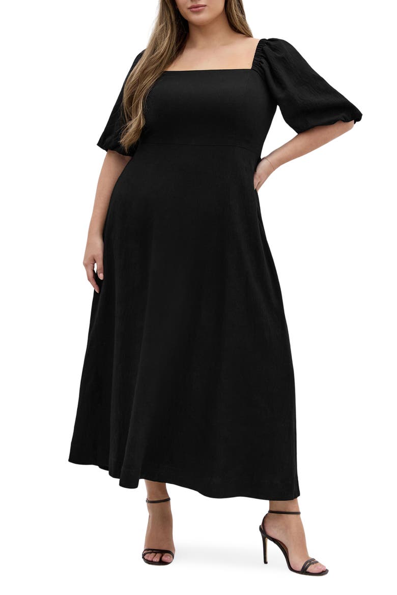 Collins Belted Maxi Dress, Main, color, BLACK