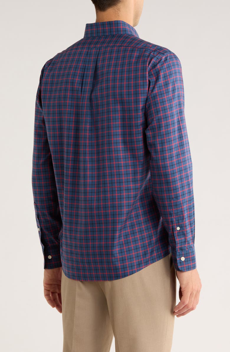 Brooks Brothers Non-Iron Regular Fit Cotton Button-Down Shirt, Alternate, color, Blue/ Red