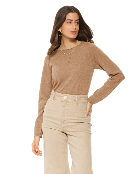 Ultralight Cashmere Raglan Crew Neck Sweater