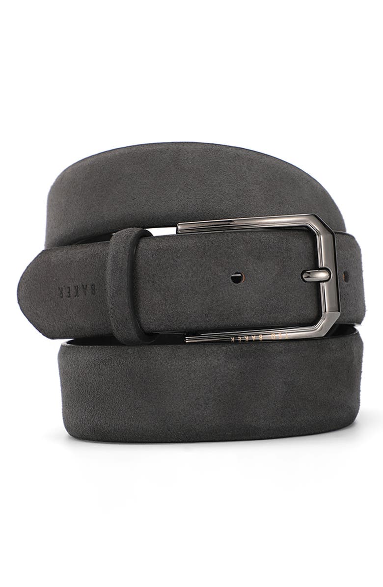 Ted Baker London Suede Belt, Alternate, color, Charcoal