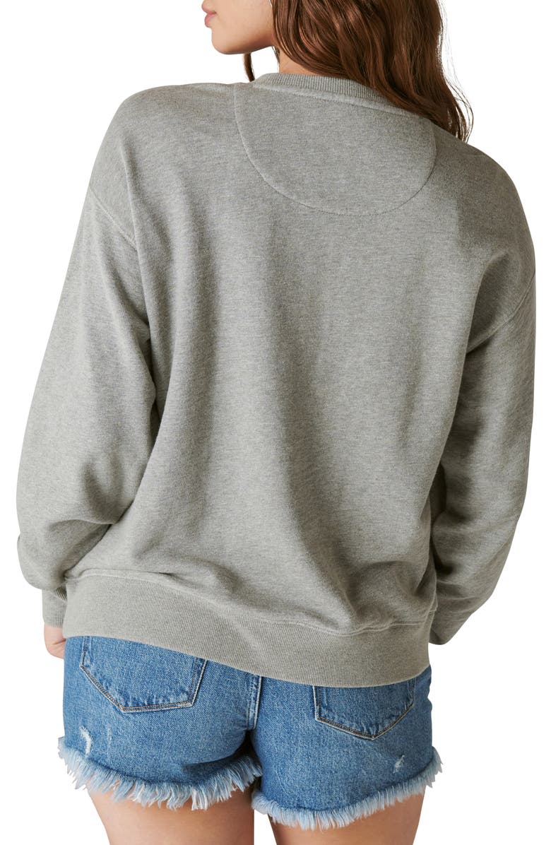 Lucky Brand Janis Joplin Poster Sweatshirt, Alternate, color, 