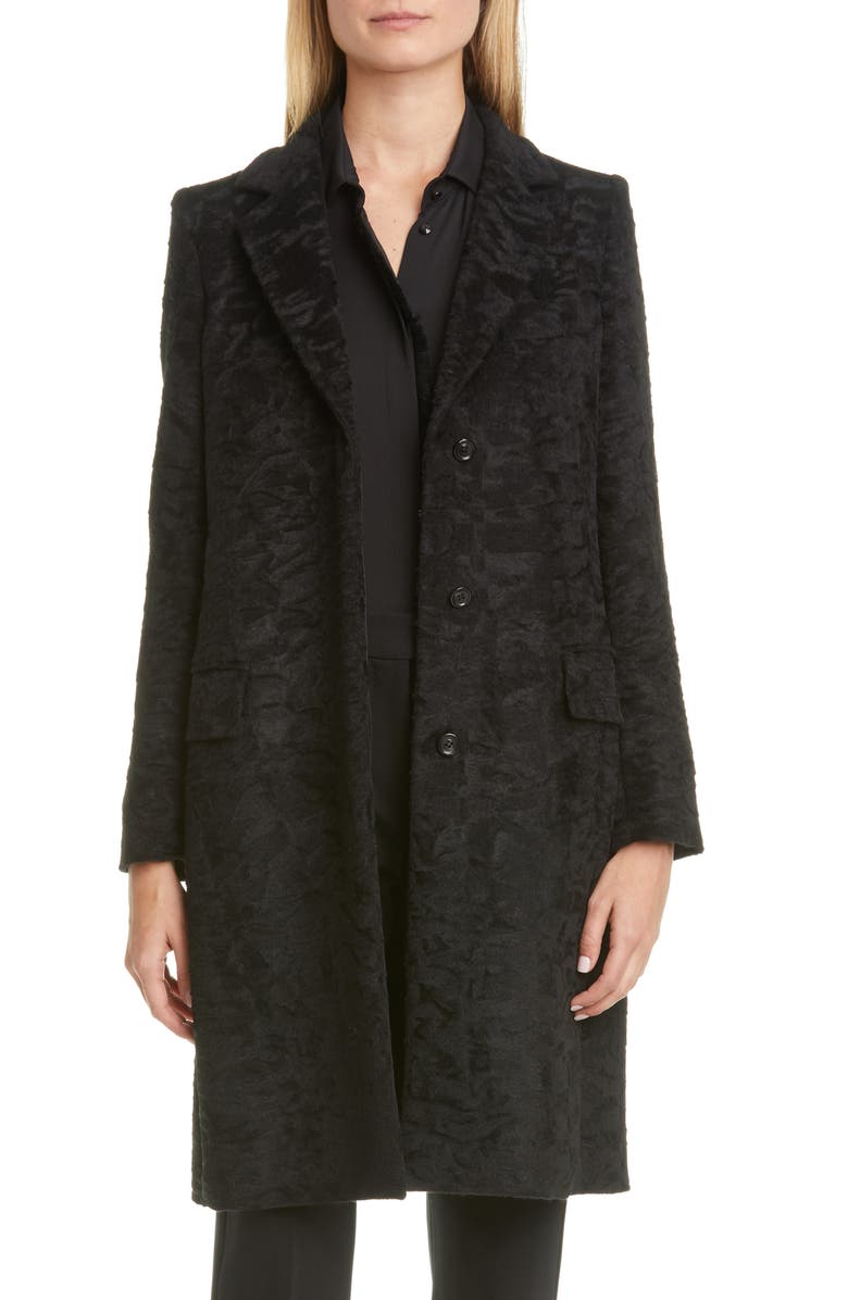 Max Mara Oncia Textured Alpaca & Wool Coat, Main, color,