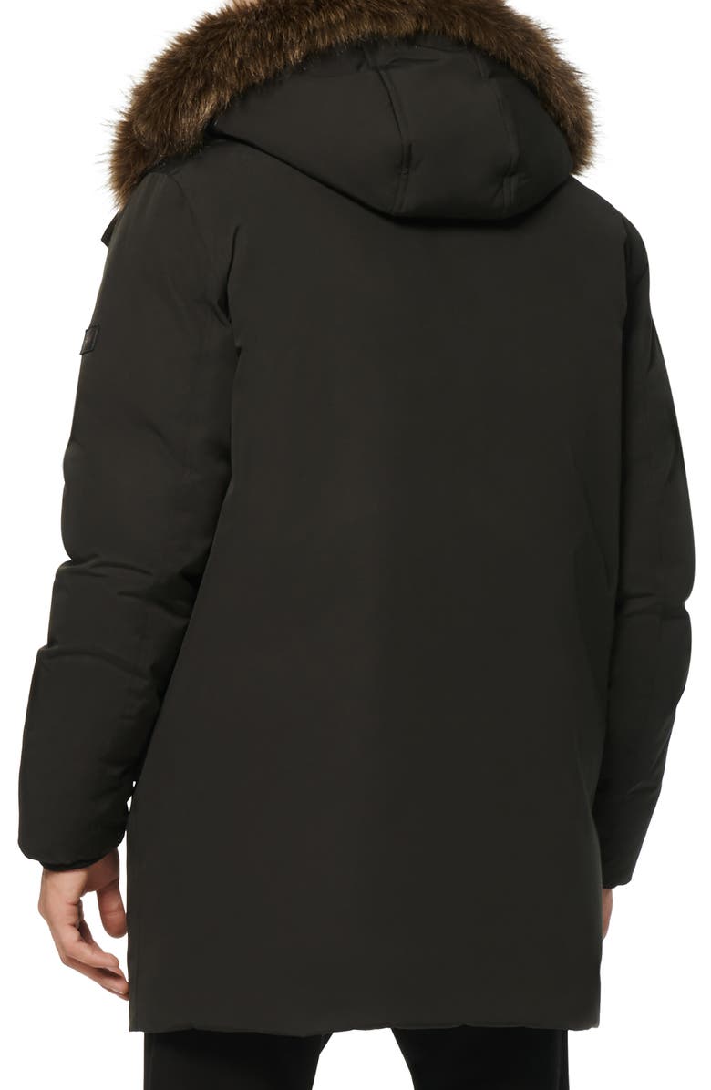 Andrew Marc Ventura Quilted Down Coat with Genuine Shearling & Faux Fur Trim, Alternate, color, 