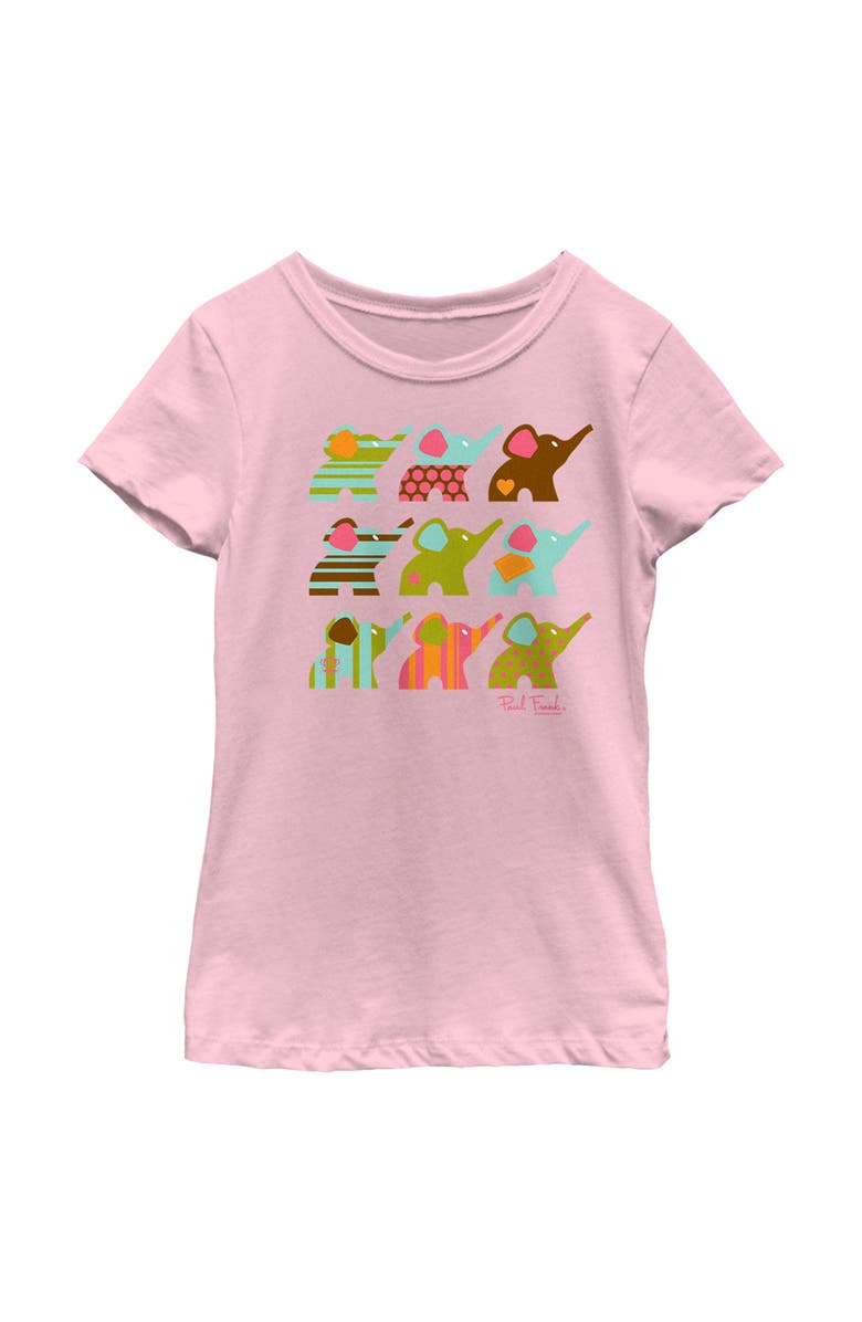 Paul Frank Girl's Paul Frank Ellie Line Up Graphic T-Shirt, Main, color, Light Pink