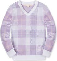 Hope & Henry Kids' Organic Long Sleeve V-Neck Intarsia Sweater