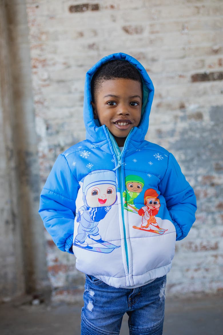 Hooded Puffer Jacket, Alternate, color, Cocomelon Blue