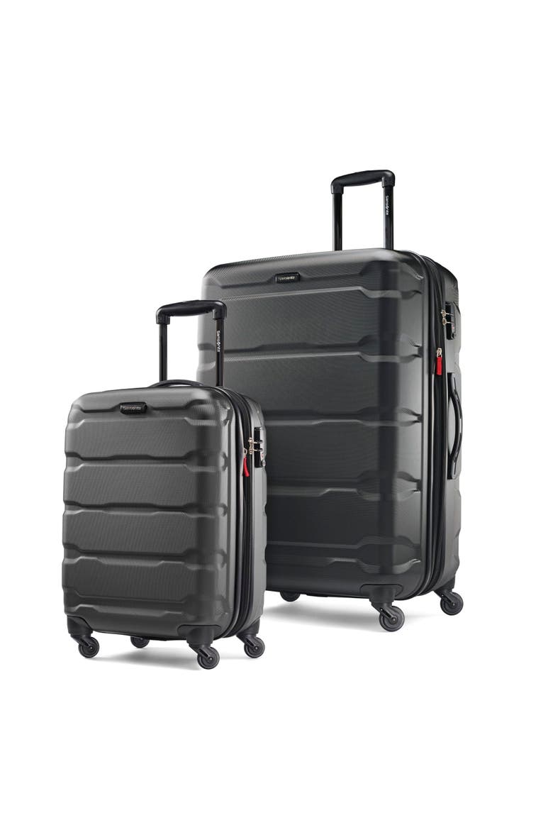 Omni PC Hardside Expandable (20"/28") 2 Piece Spinner Luggage Set, Main, color, Black