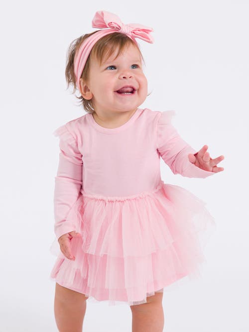 Rufflebutts Baby Girls Flutter Tulle Long Sleeve Twirl Romper In Pattern