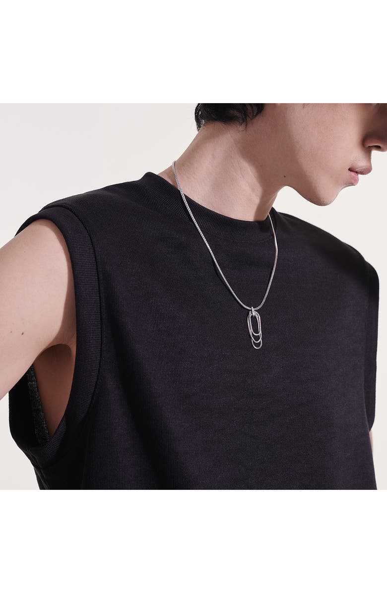 John Hardy Classic Chain Link Drop Pendant Necklace, Alternate, color, Silver