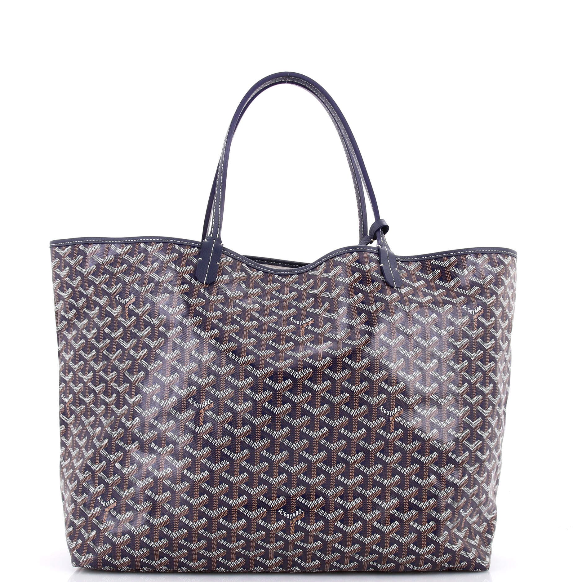 Pre-Owned Goyard Saint Louis Tote Coated Canvas GM, Alternate, color, Blue