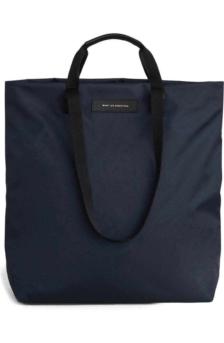 WANT Les Essentiels Dayton XL Shopper Tote, Main, color, Navy Nylon/ Black