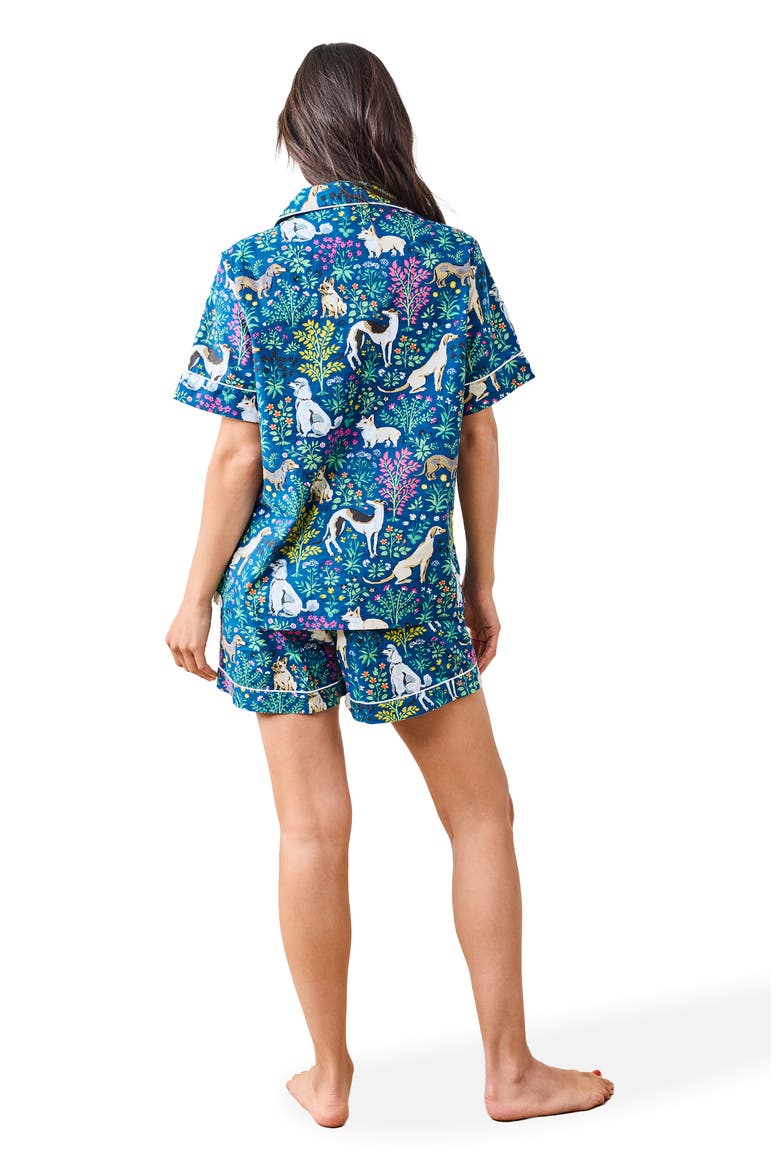 Short PJ Set, Alternate, color, Indigo