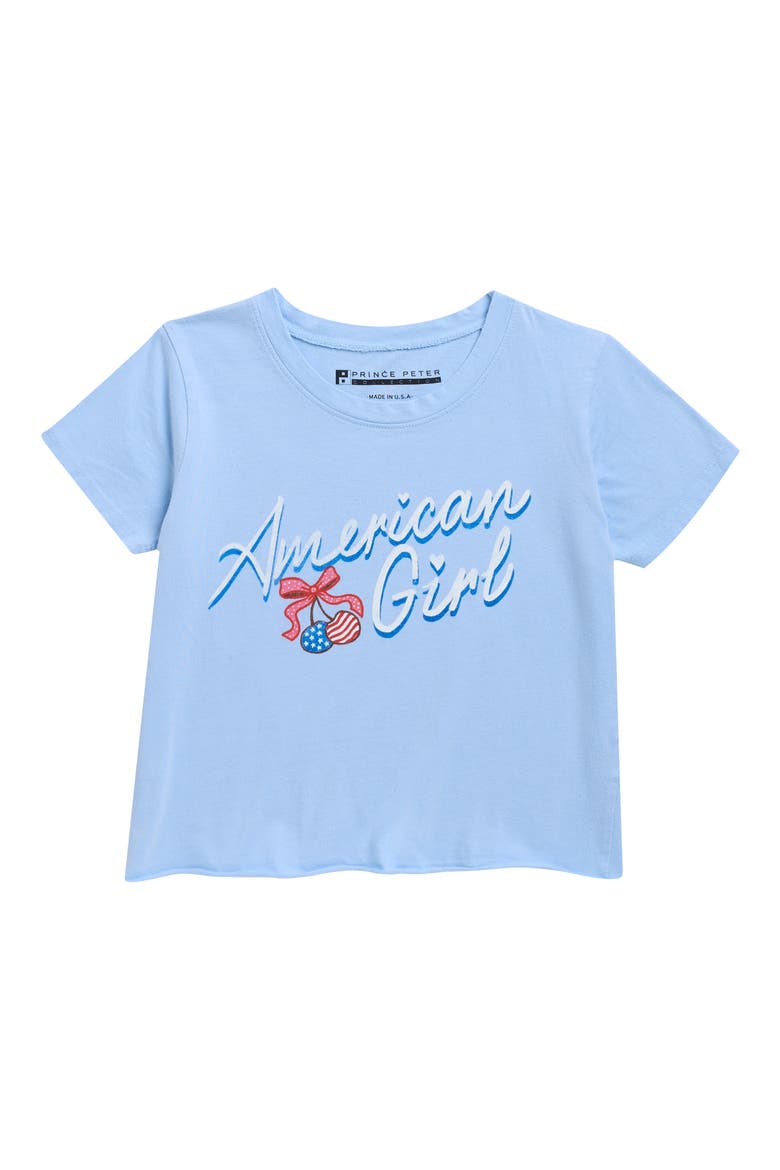 Kids' American Girl Graphic T-Shirt, Main, color, BLUE
