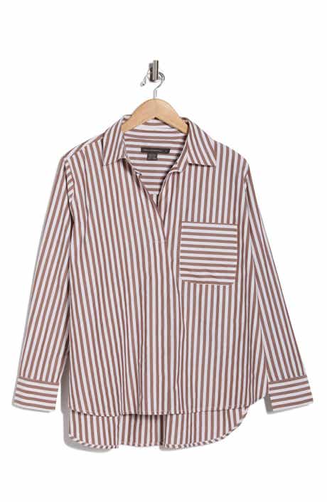 French Connection Stripe Relaxed Popover Shirt