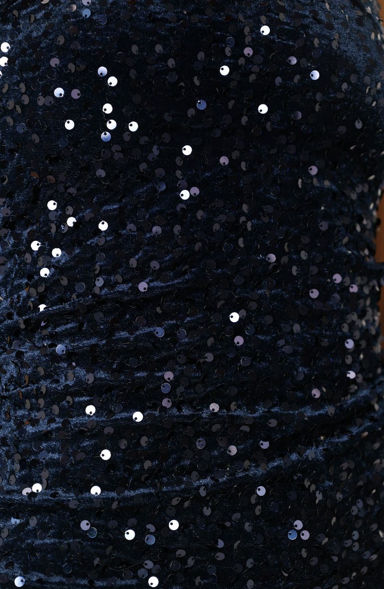 Petal 
Pup Kiki One Shoulder Sequin Midi Dress, Alternate, color, Midnight