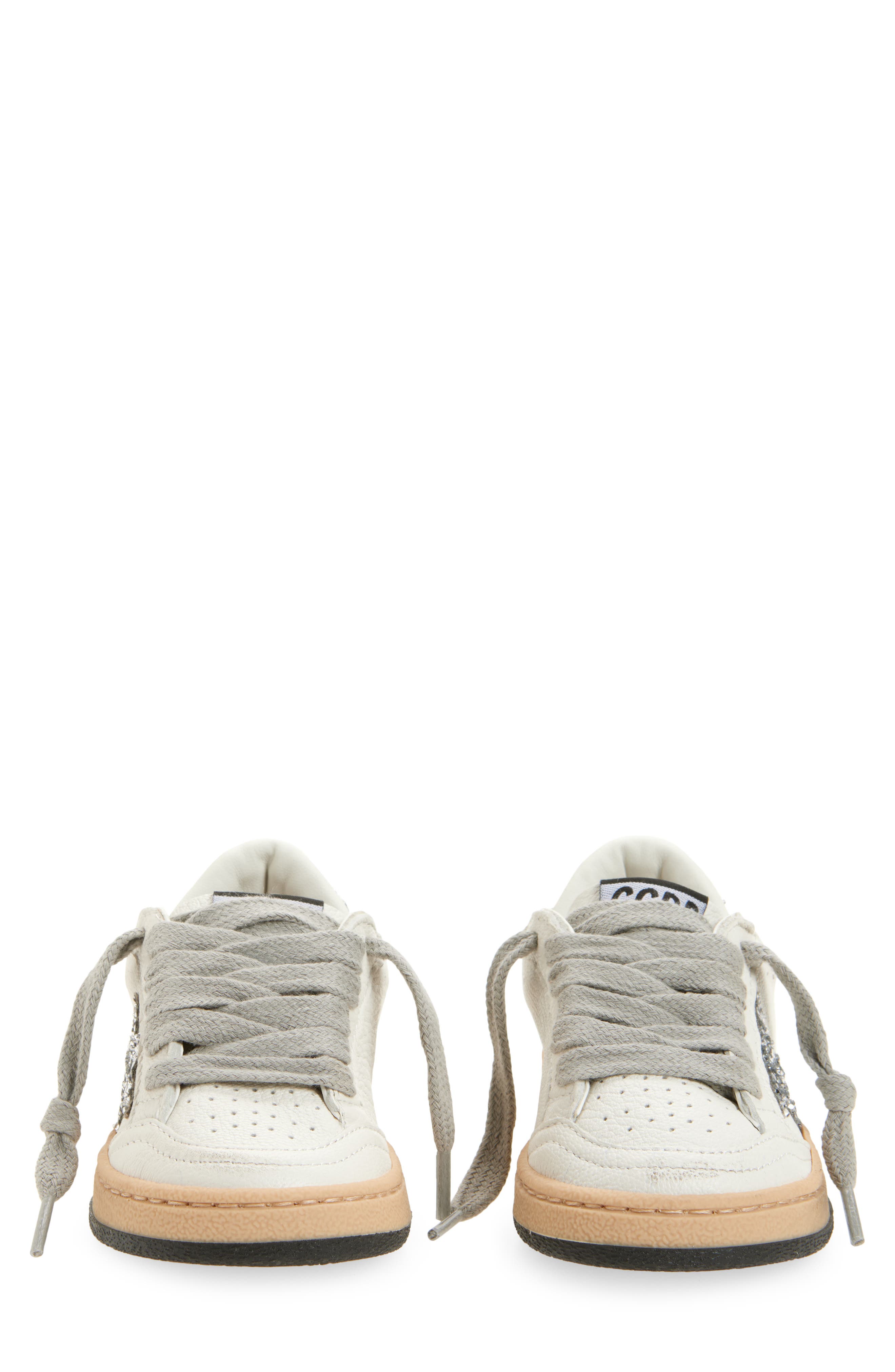 Golden Goose Kids' Ball Star Sneaker, Alternate, color, White/ Silver