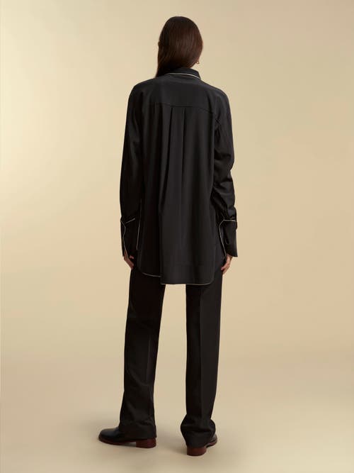 Marina Moscone Alex Shirt With Piping In Black