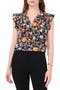 Print Flutter Sleeve Blouse