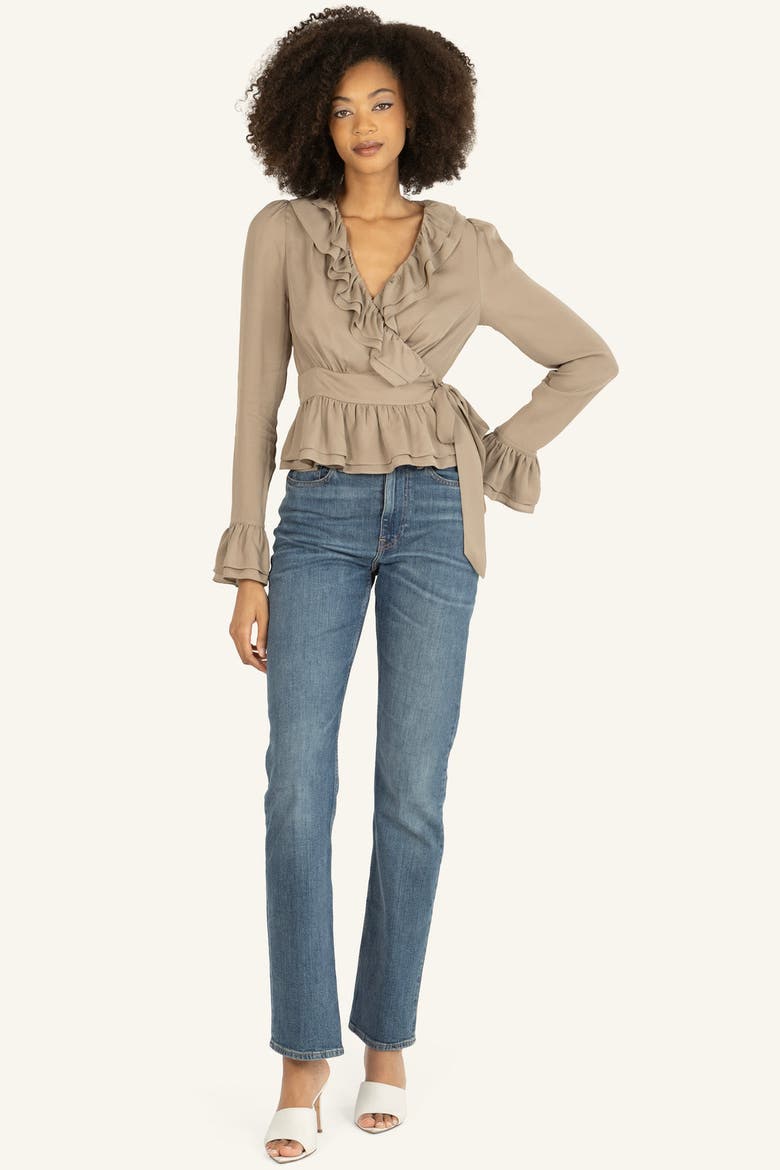 Noelle Blouse, Alternate, color, Taupe