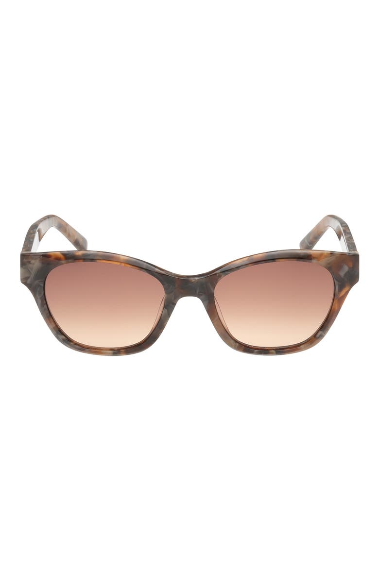 50mm Cat Eye Sunglasses, Main, color, DARK HAVANA / BROWN BEIGE