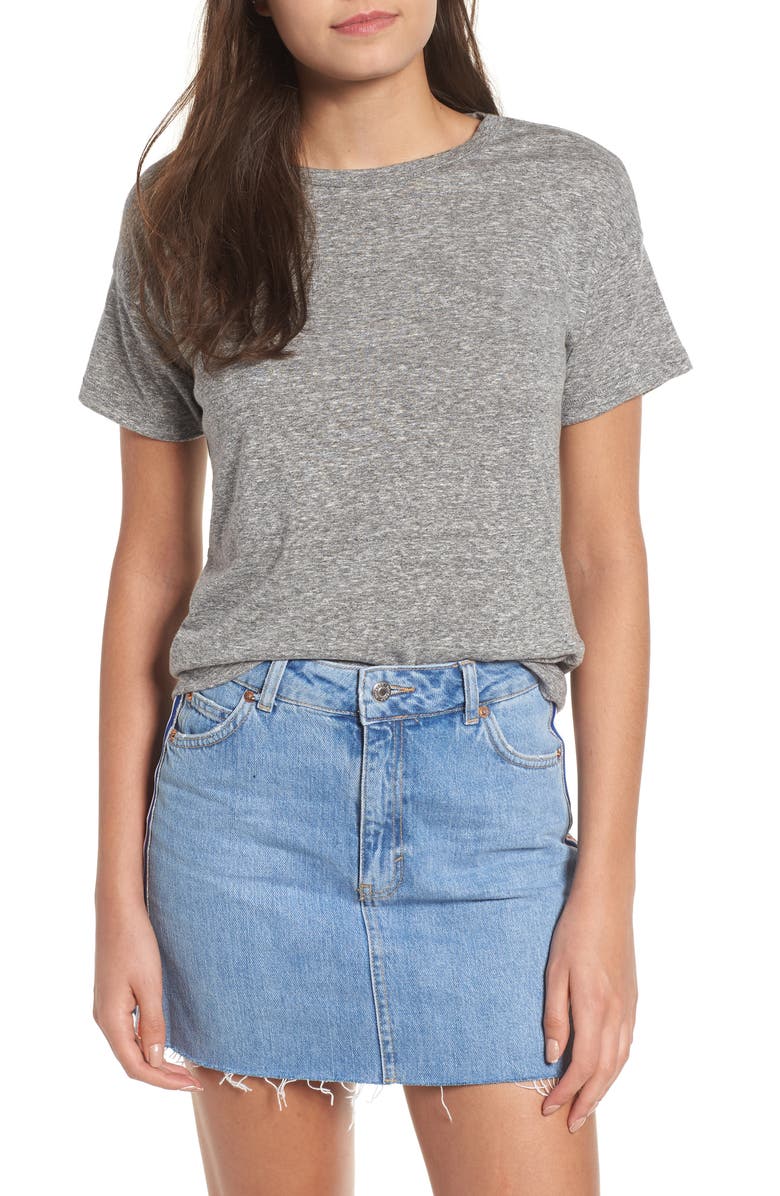 Topshop Short Sleeve Marl T-Shirt, Main, color,