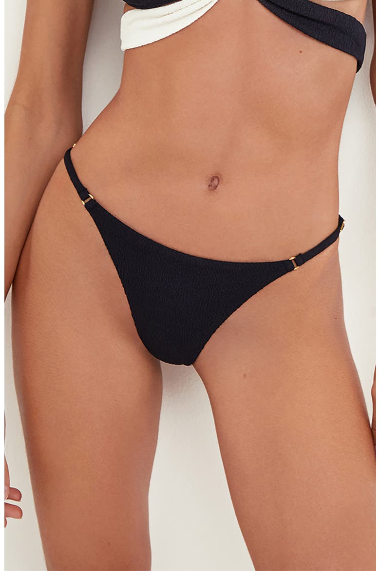 Firenze Rafa Cheeky Bikini Bottoms, Main, color, BLACK