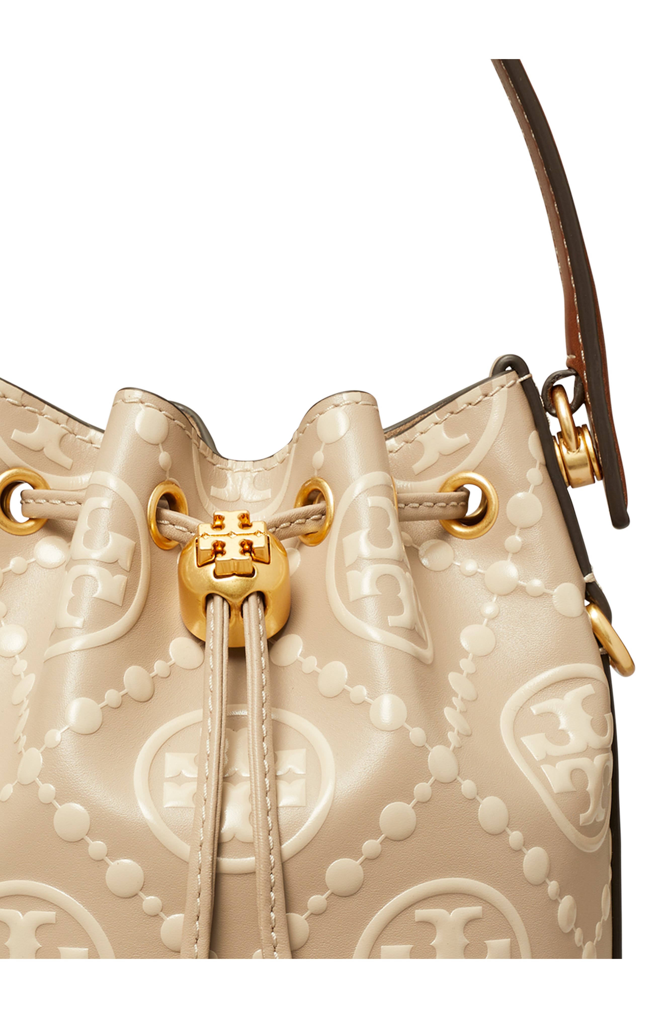 Tory Burch T Monogram Embossed Bucket Bag, Alternate, color, 