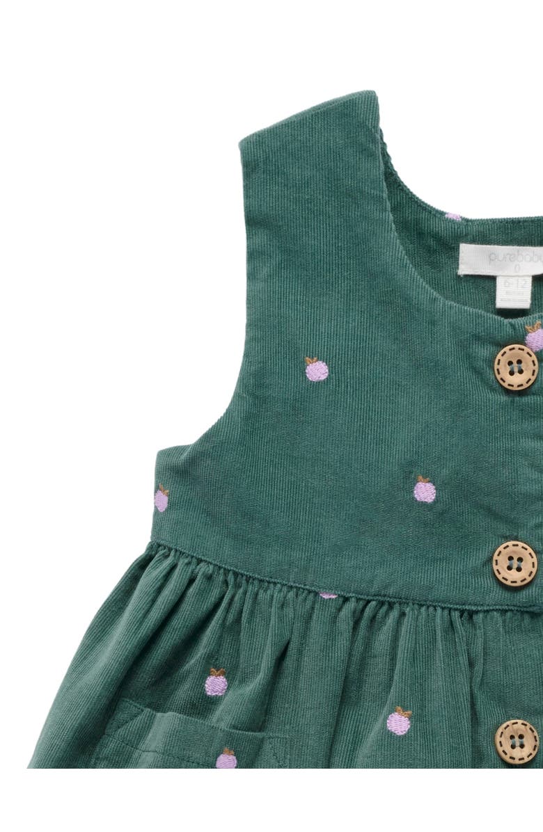 Purebaby Corduroy Pinnie & Headband Set, Alternate, color, Apple Broderie