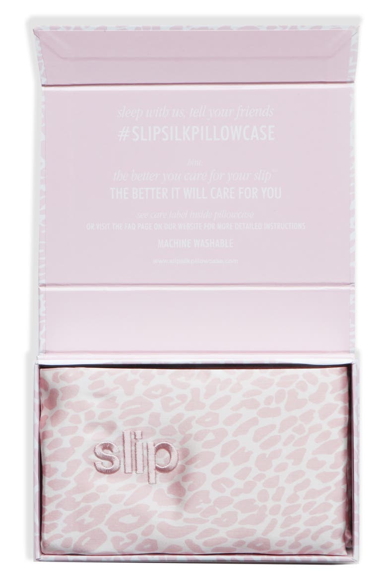 slip™ for beauty sleep™ Pink Leopard Pillowcase, Alternate, color, NO COLOR